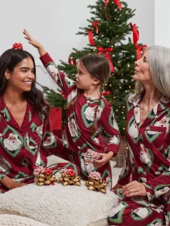 Christmas Jolly Santa Print Long Pyjamas Set*Chelsea Peers New