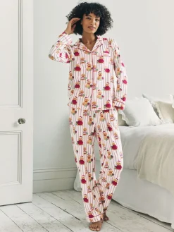 Cotton Chip the Christmas Cockapoo Dog Print Long Pyjamas Set*Chelsea Peers