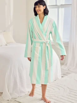 Cotton Towelling Stripe Dressing Gown*Chelsea Peers