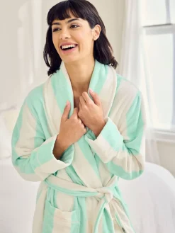 Cotton Towelling Stripe Dressing Gown*Chelsea Peers