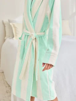Cotton Towelling Stripe Dressing Gown*Chelsea Peers