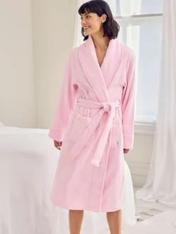 Cotton Towelling Embroidered Good Morning Dressing Gown*Chelsea Peers Outlet