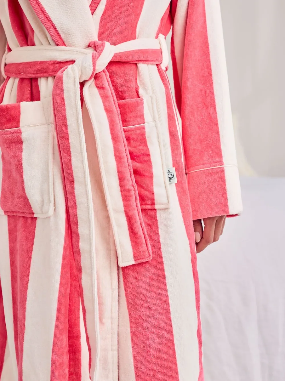 Cotton Towelling Stripe Dressing Gown*Chelsea Peers Online