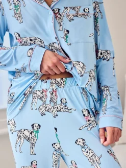 Dalmation Dogs Print Long Pyjamas Set*Chelsea Peers Sale
