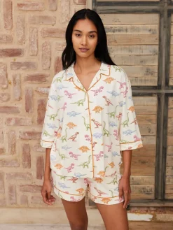 Dinosaur Print Long Pyjama Set*Chelsea Peers Sale