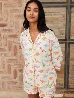 Dinosaur Print Long Pyjama Set*Chelsea Peers Sale