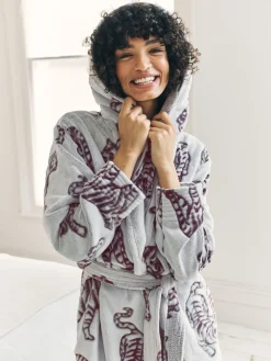 Fleece Burnout Tiger Dressing Gown*Chelsea Peers Best