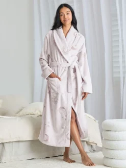 Fleece Burnout Cosmic Constellations Dressing Gown*Chelsea Peers New