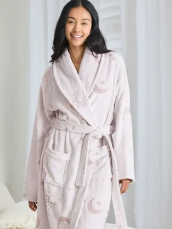 Fleece Burnout Cosmic Constellations Dressing Gown*Chelsea Peers New