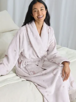 Fleece Burnout Cosmic Constellations Dressing Gown*Chelsea Peers New