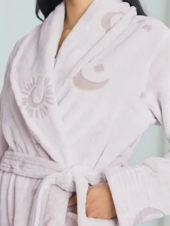 Fleece Burnout Cosmic Constellations Dressing Gown*Chelsea Peers New