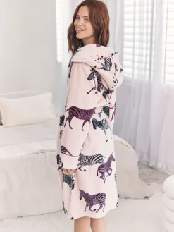 Fleece Celestial Leopard Print Dressing Gown*Chelsea Peers Best