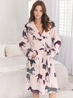 Fleece Celestial Leopard Print Dressing Gown*Chelsea Peers Best