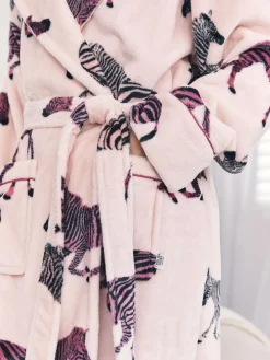 Fleece Celestial Leopard Print Dressing Gown*Chelsea Peers Best