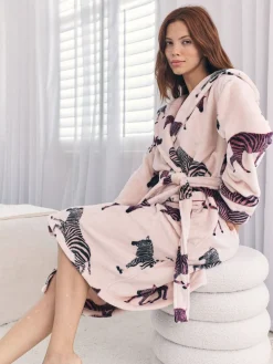 Fleece Celestial Leopard Print Dressing Gown*Chelsea Peers Best