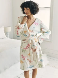Fleece Dinosaur Print Dressing Gown*Chelsea Peers Best