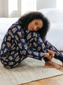 Lange pyjamaset met cockapoo-print en ronde hals*Chelsea Peers Sale