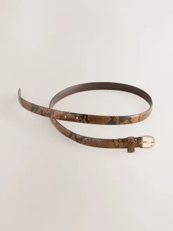 Chocolade slangenprint - Print PU Belt*Next Best