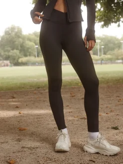 Chocoladebruin - Active Balance Wrap Front Leggings*Next