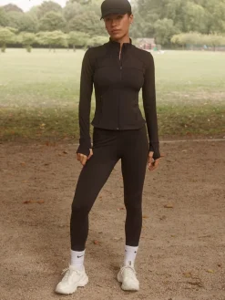 Chocoladebruin - Active Balance Wrap Front Leggings*Next