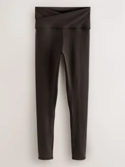 Chocoladebruin - Active Balance Wrap Front Leggings*Next