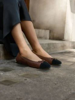 Chocoladebruin - Ballerina's met ronde neus*Next Discount