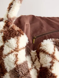 Chocoladebruin - Borg Argyle Shoulder Bag*Next Discount