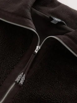 - Borg Zip Through Fleece With Rib Collar*Next New