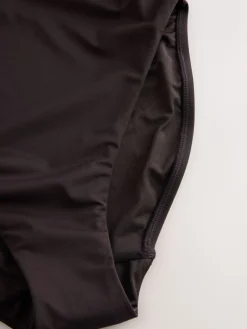 Chocoladebruin - Buikcorrigerend DD+ badpak met beugels en ronde hals*Next New