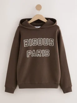 - Compact Cosy Graphic Long Sleeve Hoodie*Next New