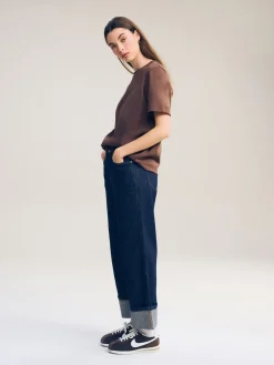 Chocoladebruin - Dik T-shirt met ronde hals en korte mouwen*Next Clearance