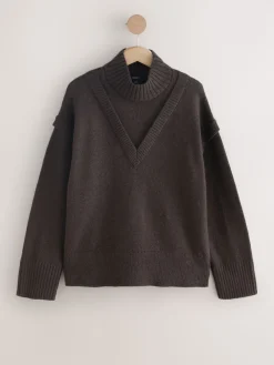 - Dubbellaagse trui van katoen/wolblend*Next Sale