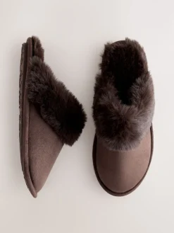 - Faux Fur Suede Mule Slippers*Next New