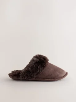 - Faux Fur Suede Mule Slippers*Next New