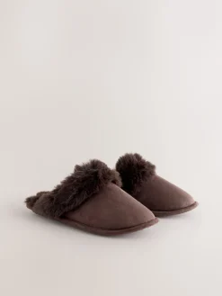 - Faux Fur Suede Mule Slippers*Next New