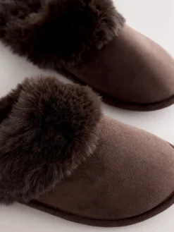 - Faux Fur Suede Mule Slippers*Next New