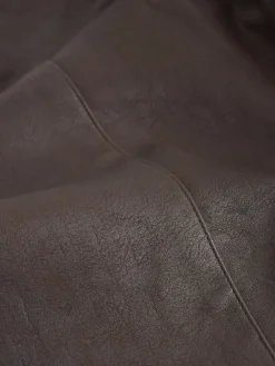 Chocoladebruin - Faux Leather Flared Trousers*Next