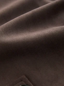 Chocoladebruin - Faux Suede Cropped Trench Coat*Next Sale