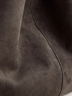 Chocoladebruin - Faux Suede Slouchy Shoulder Bag*Next Hot