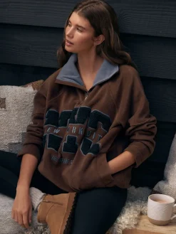 - Fleece trui met korte rits*Next Discount