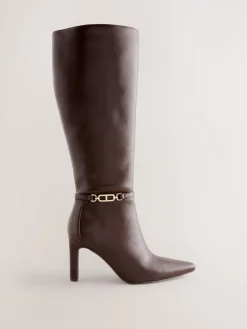 - Forever Comfort® - Kniehoge laarzen met hak en hardware*Next Sale