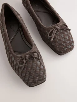 - Forever Comfort® Leather Weave Ballet Flats*Next Clearance