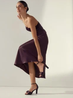 - Forever Comfort® Satin Bow Block Heeled Sandals*Next New