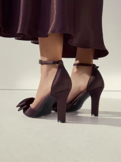 - Forever Comfort® Satin Bow Block Heeled Sandals*Next New