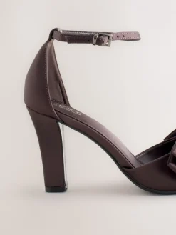 - Forever Comfort® Satin Bow Block Heeled Sandals*Next New