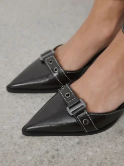 - Forever Comfort® Point Toe Buckle Block Heels*Next Discount