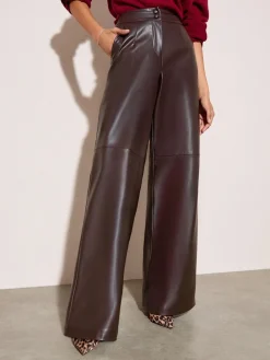 - X Lucy Mecklenburgh Faux Leather Tailored Wide Leg Trousers*Friends Like These Hot