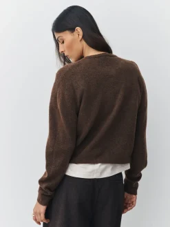 Chocoladebruin - Gebreid vest met ronde hals*Next Clearance