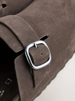 Chocoladebruin - Klompen met leren voetbed*Next Online