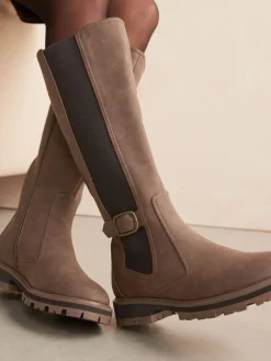 - Kniehoge Chelsea Boots met gesp*Next